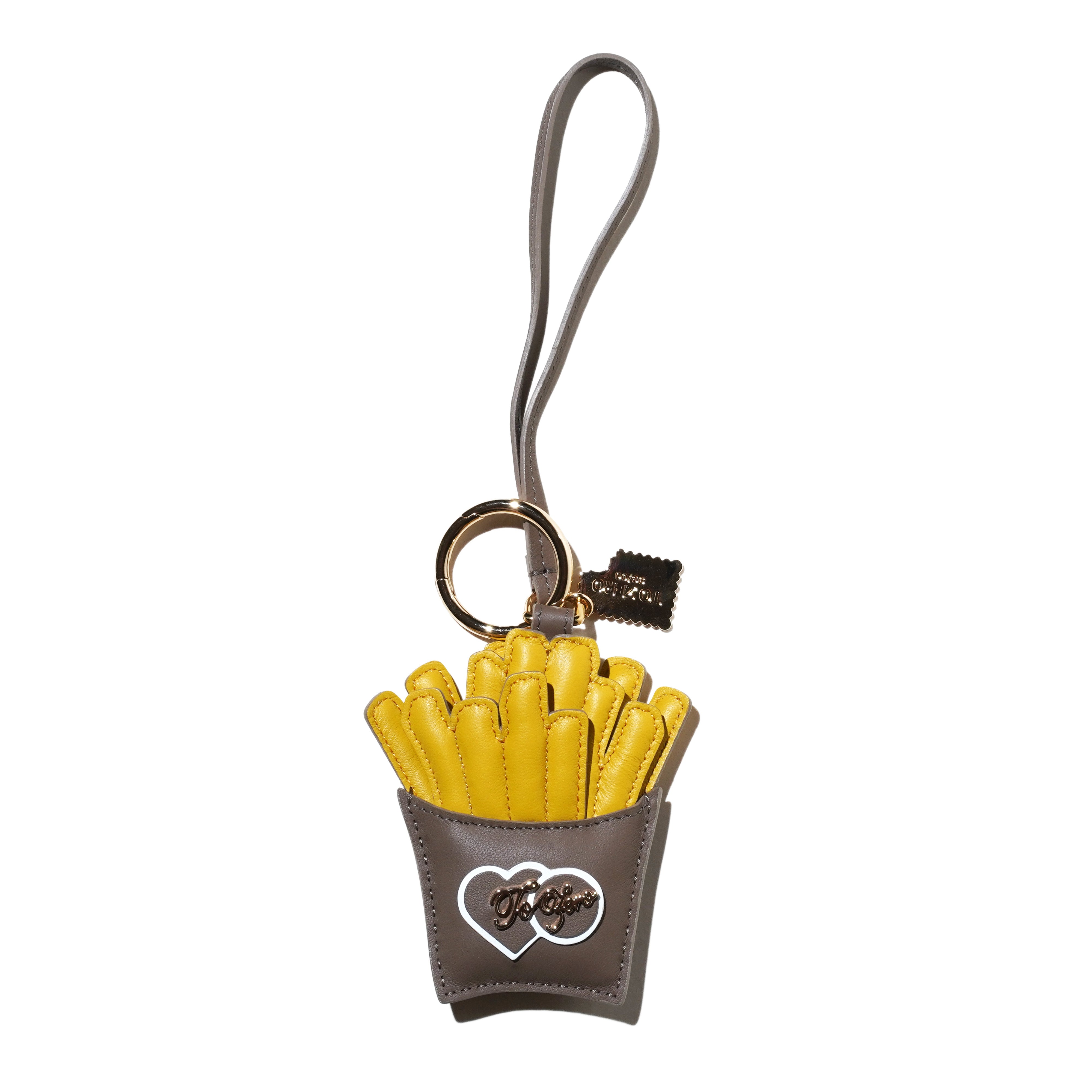 'THE CLASSIC COMBO' LEATHER BAG CHARM (BROWN)