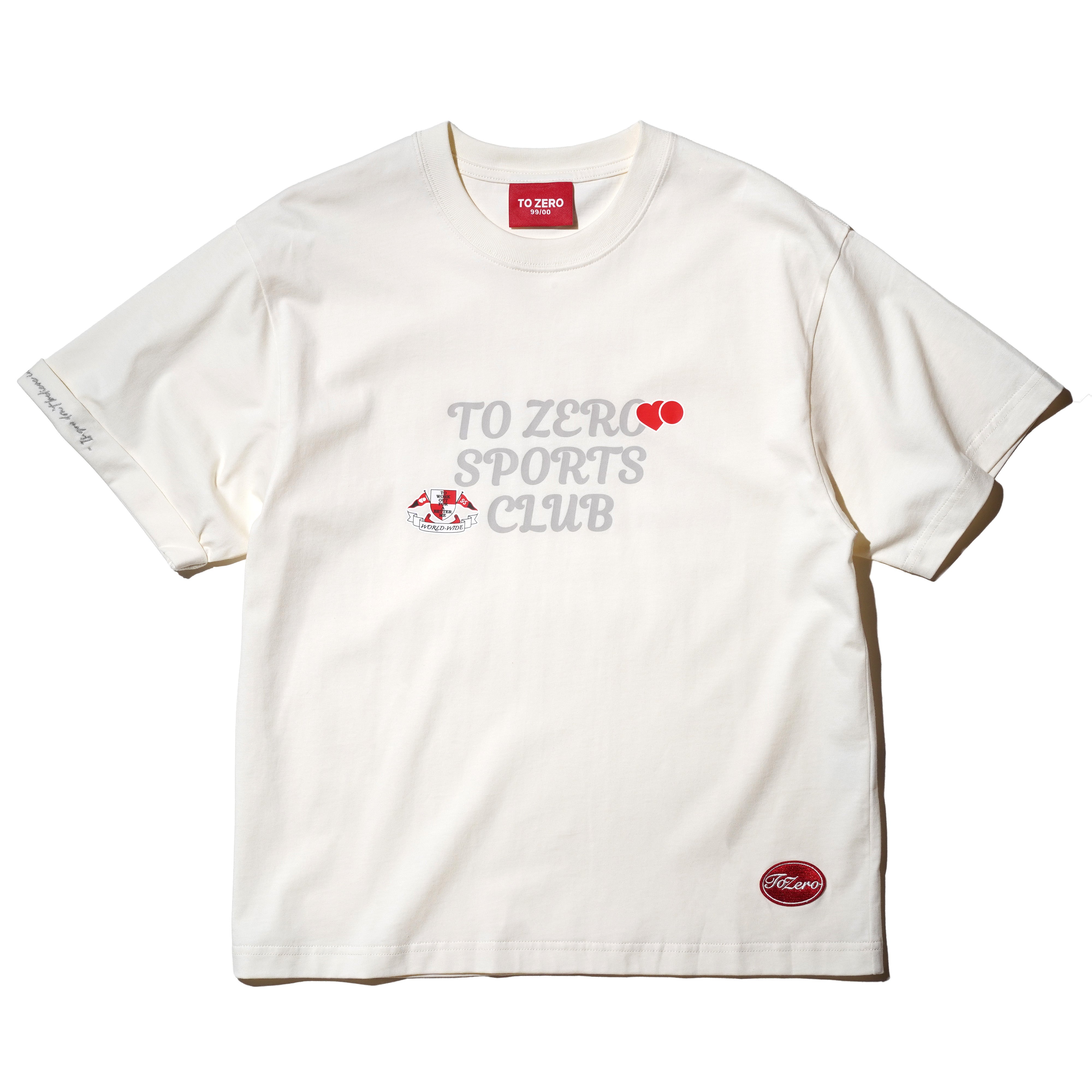 TO ZERO 'BSKTBLL STCKRS' T-SHIRT ( OFF WHITE )
