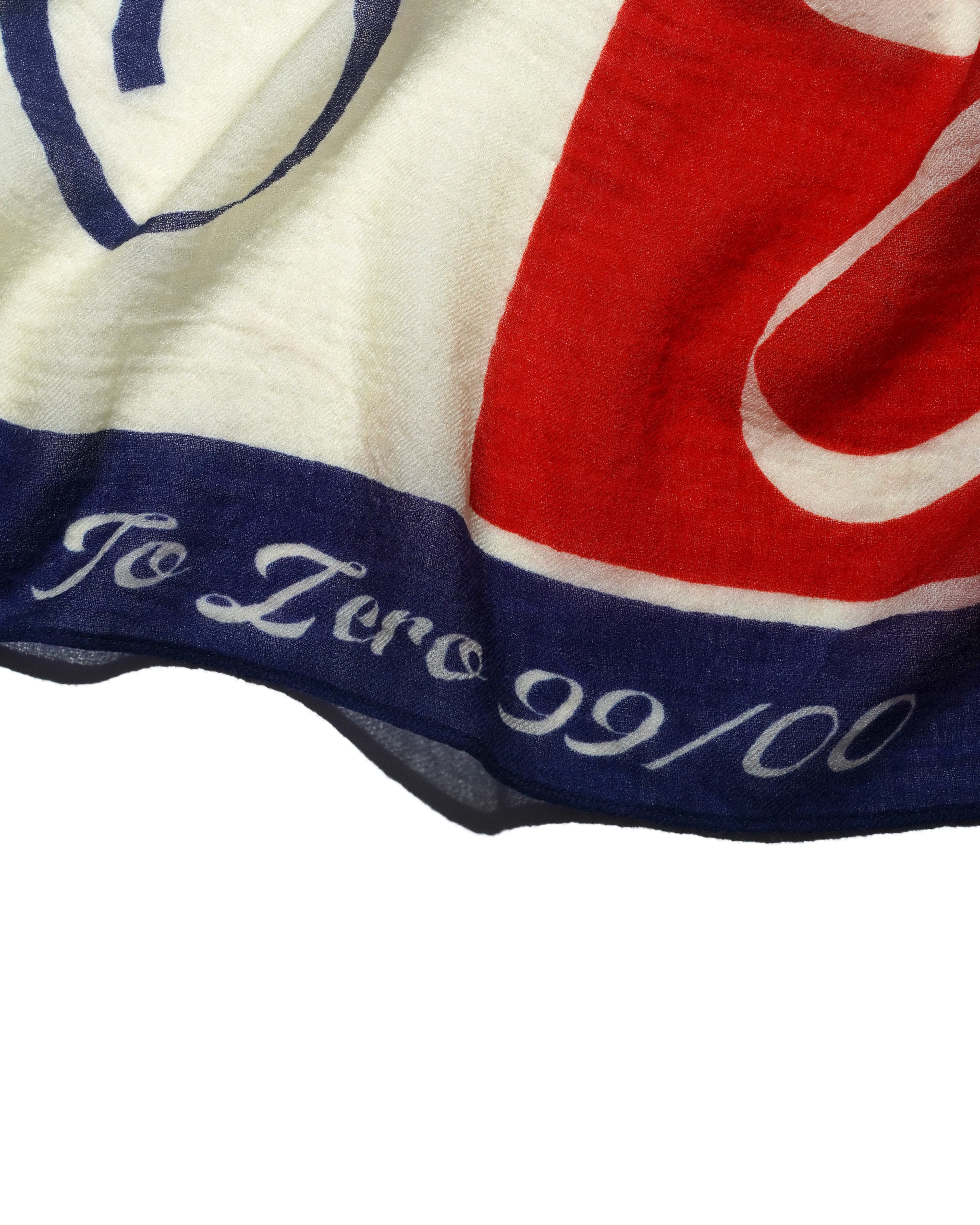 'THE PETALS OF LOVE' SQUARE SCARF (RED / NAVY)