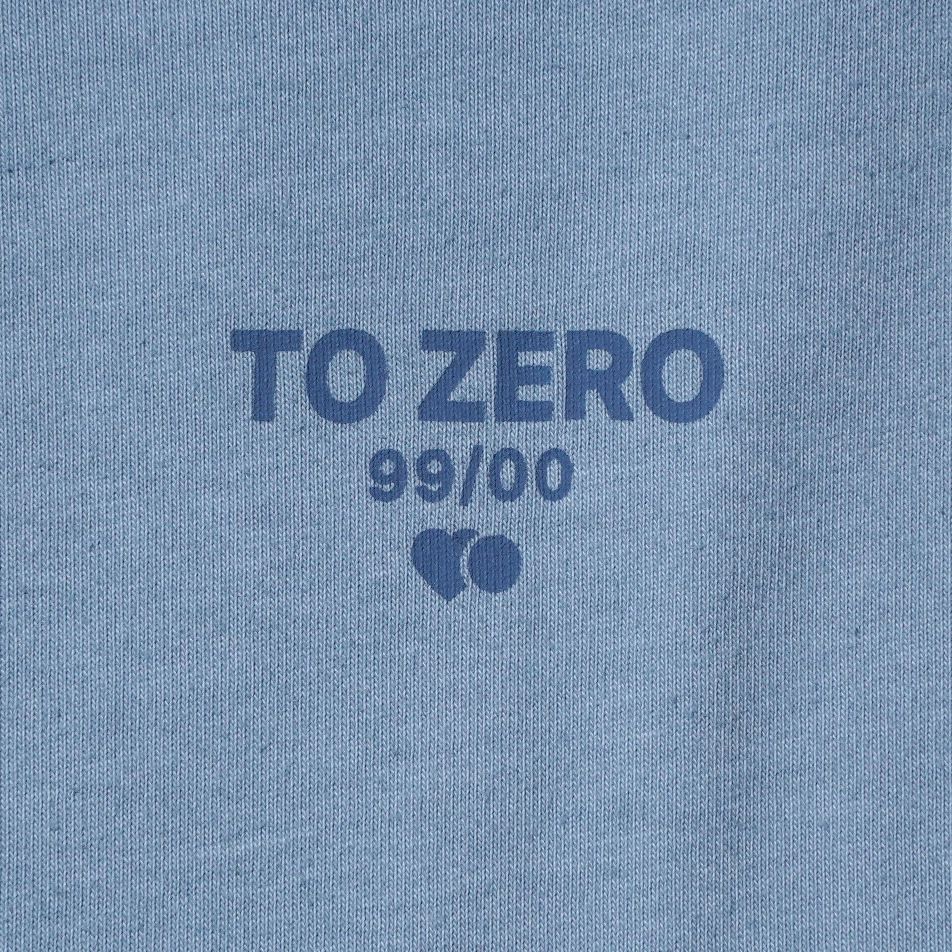 TO ZERO 撞色縫線T恤 (灰藍色 )