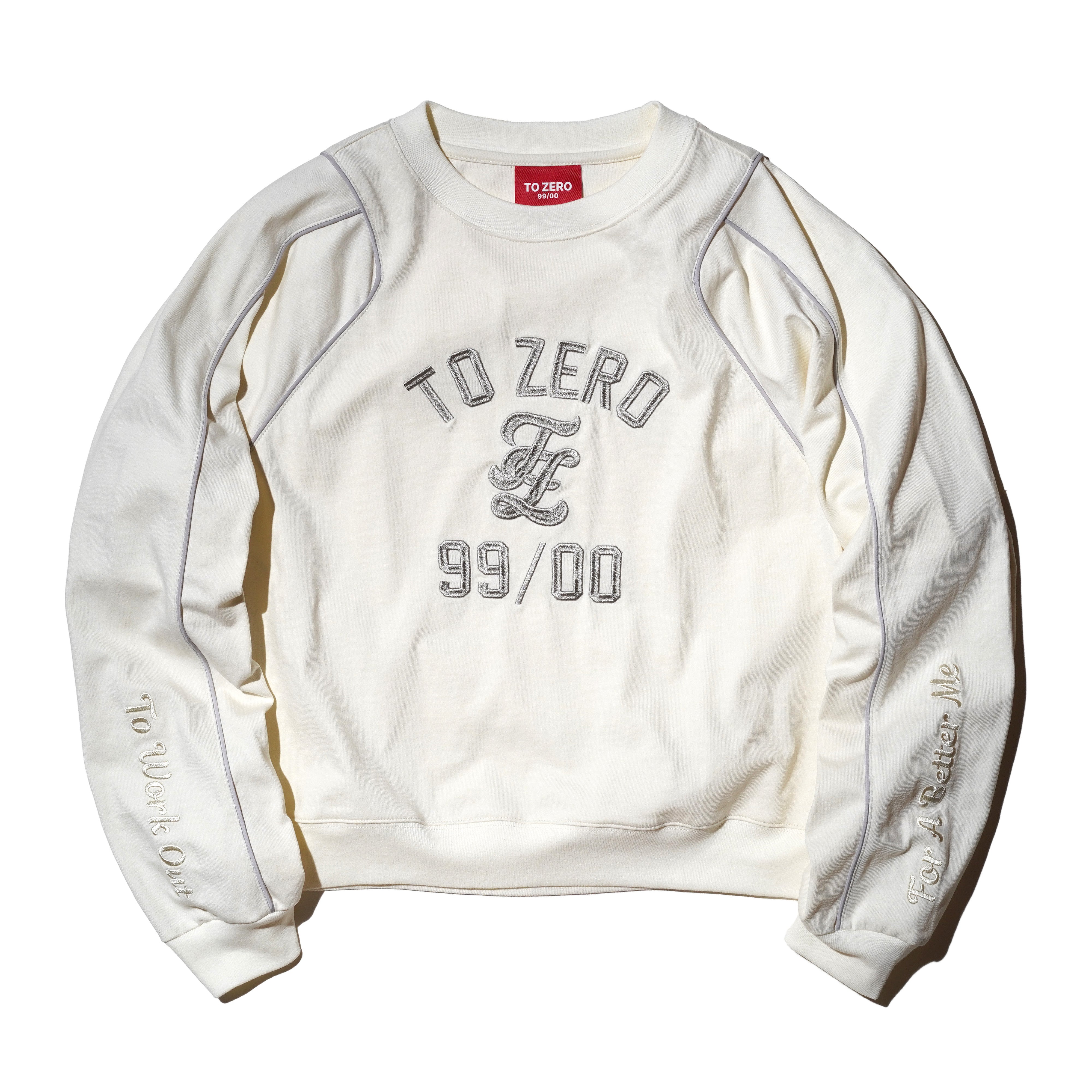 TO ZERO 99/00 CONTRAST PIPING DETAIL TOP (OFF WHITE)