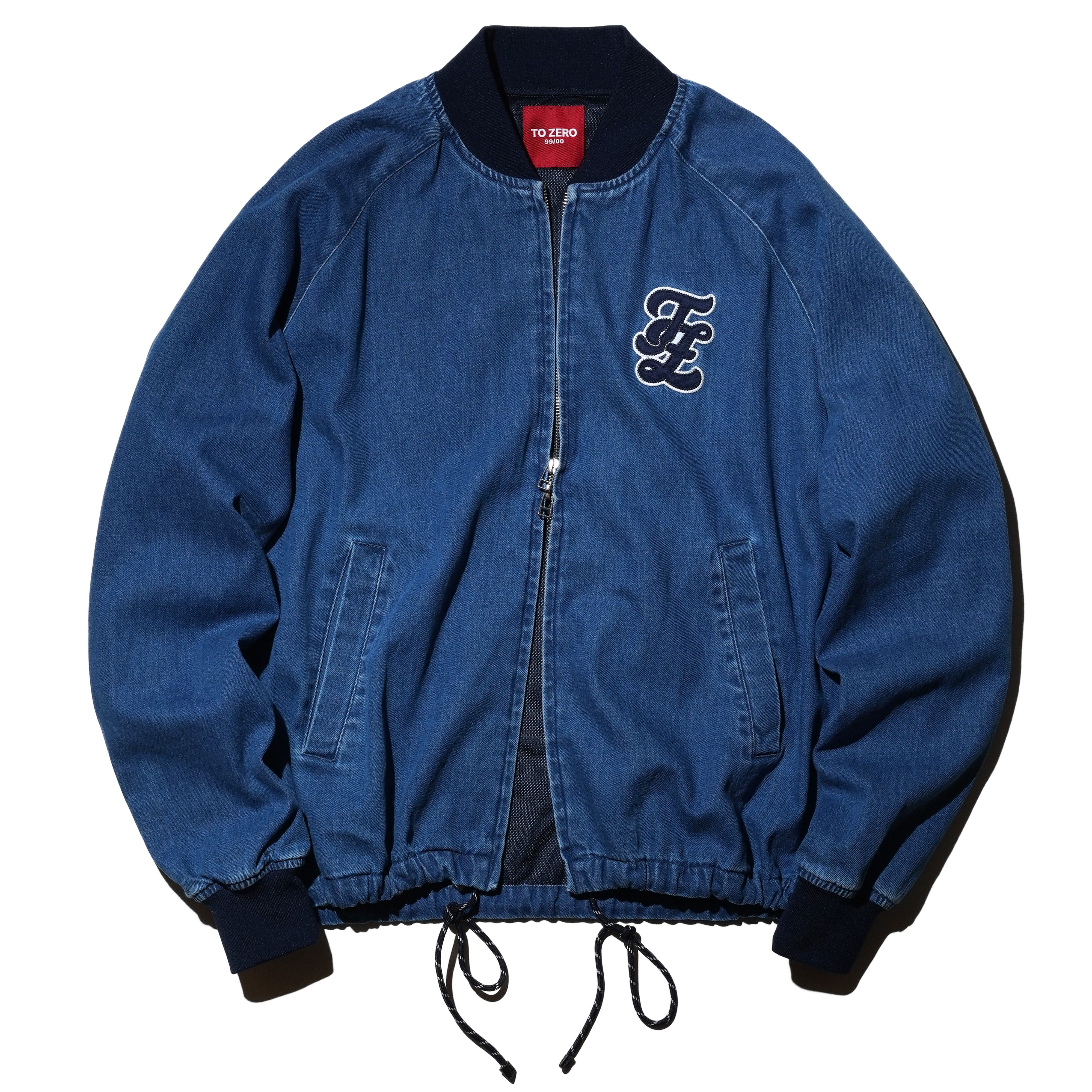 TO ZERO 'TZ VARSITY' 棒球夾克 (洗水藍色)