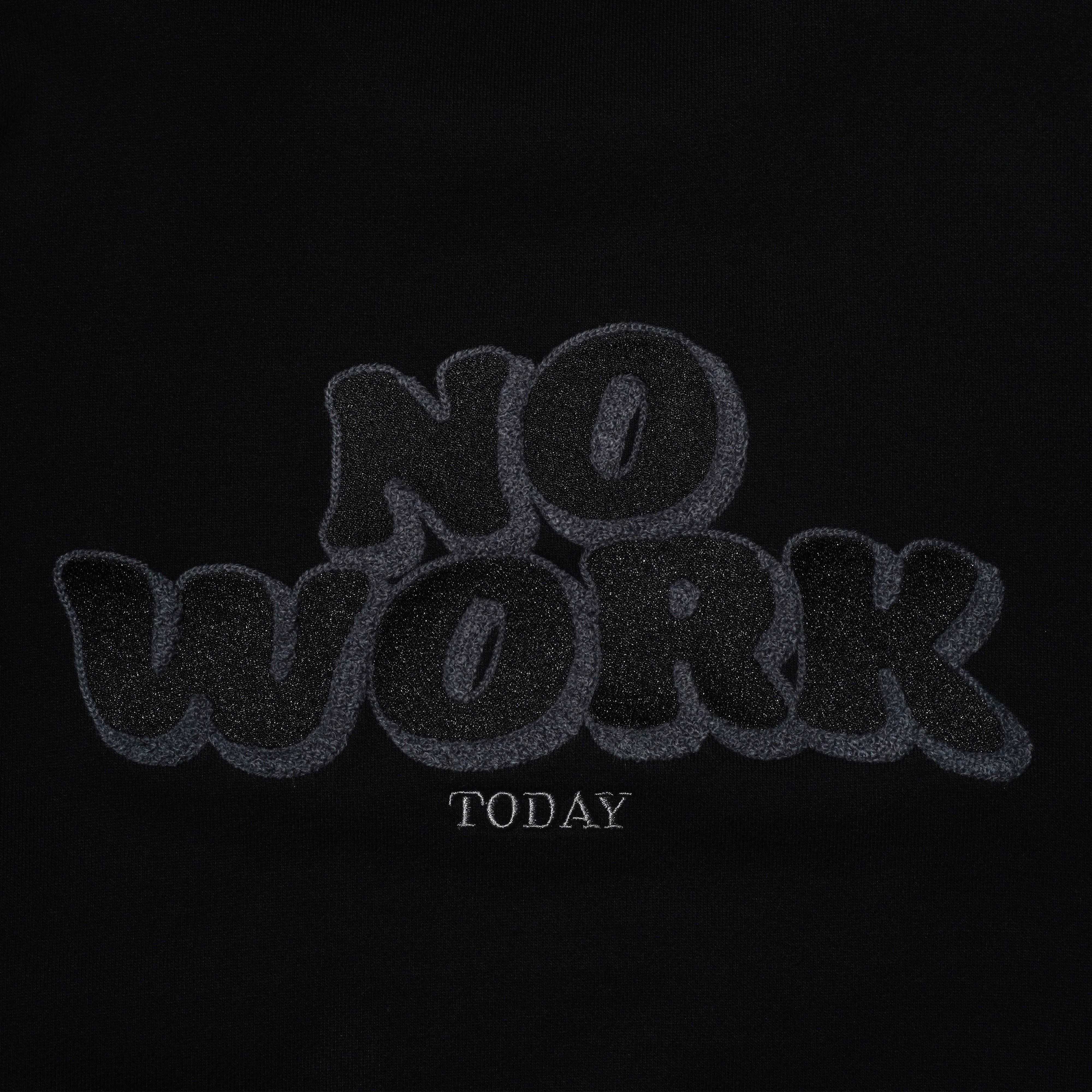 'zzZ... NO WORK TODAY' EMBROIDERY CREWNECK SWEATSHIRT