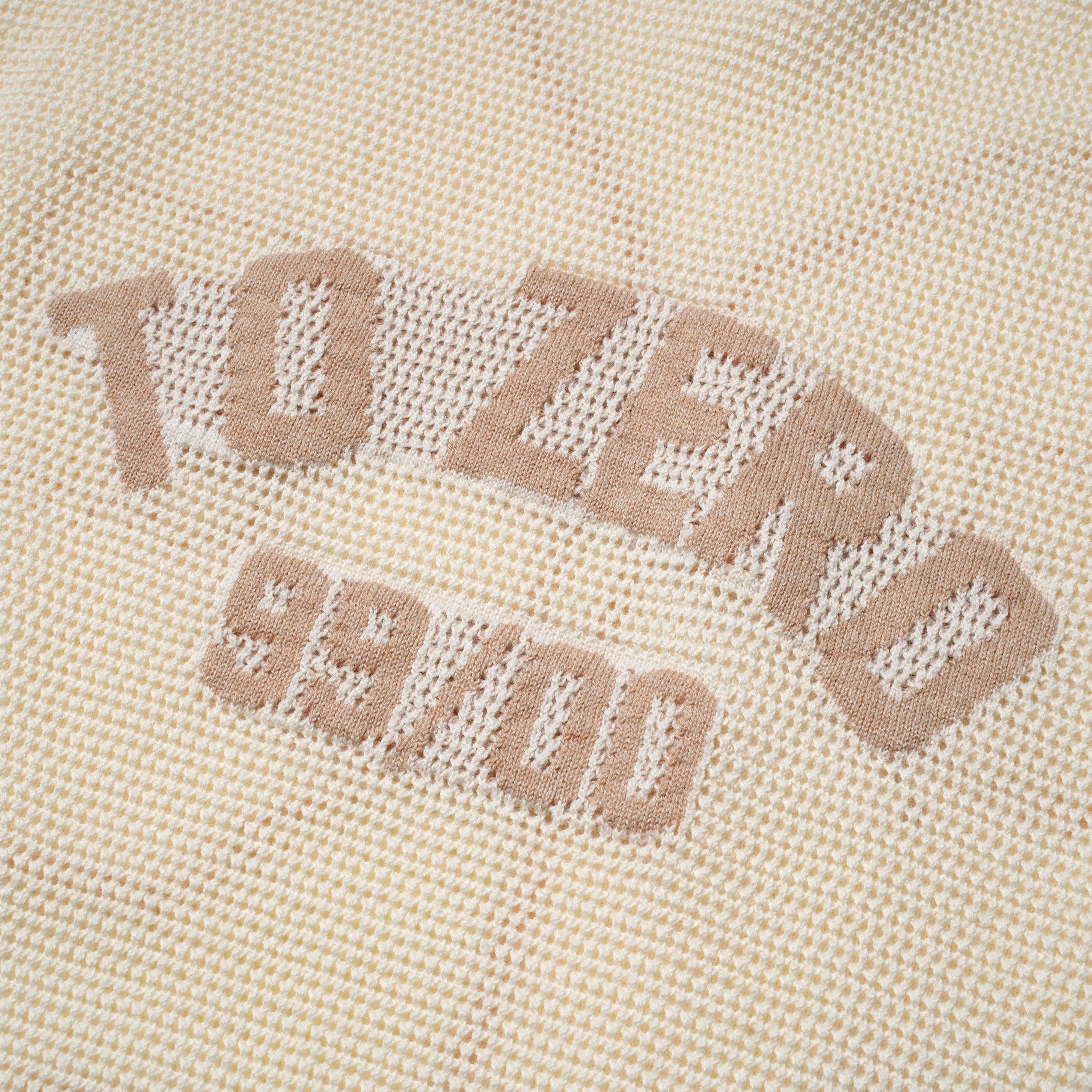 TO ZERO 'PLAYER 99' KNITTED VARSITY TOP (LIGHT BEIGE)