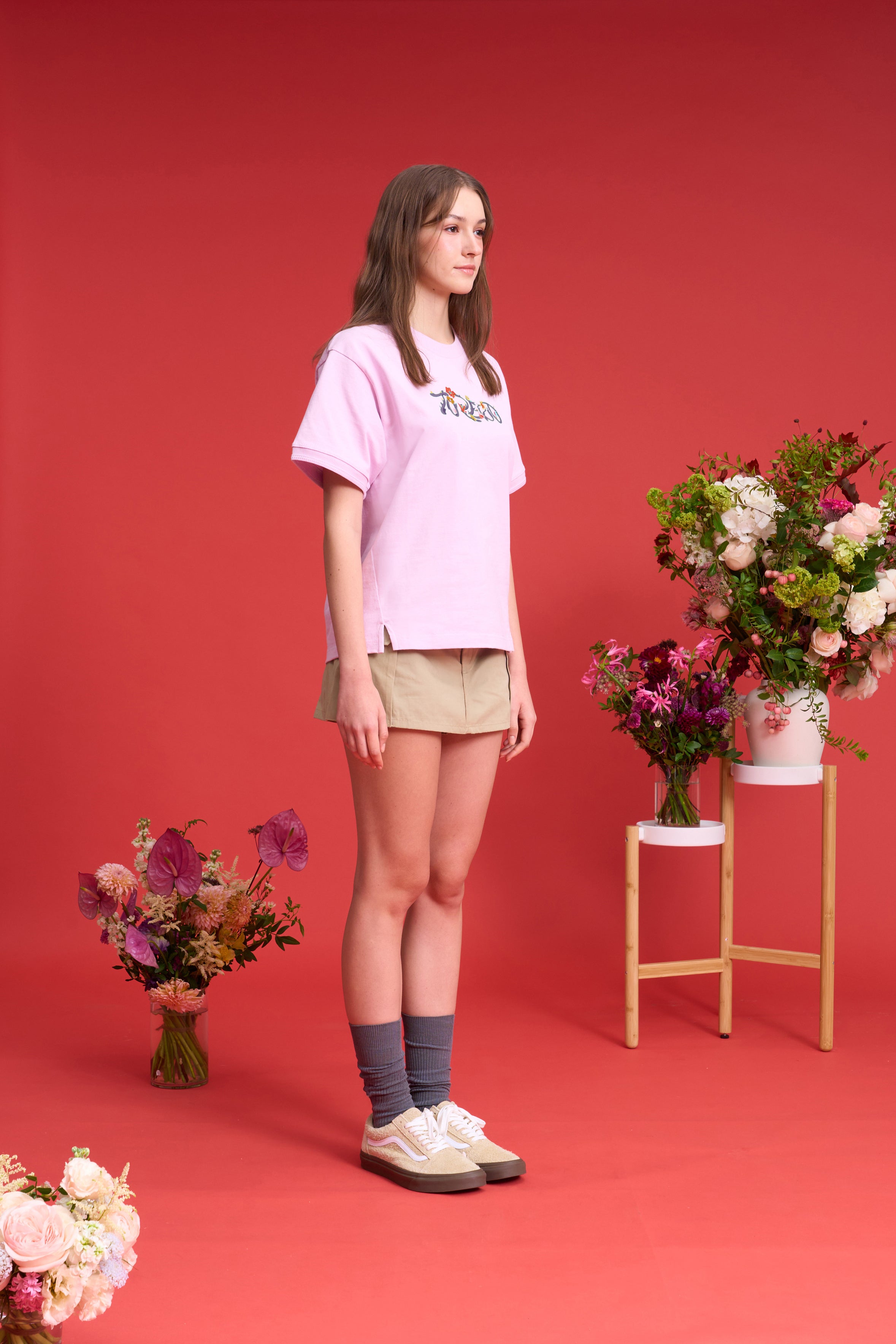 TO ZERO 'Floral Fete'  T-SHIRT (LIGHT LAVENDER)