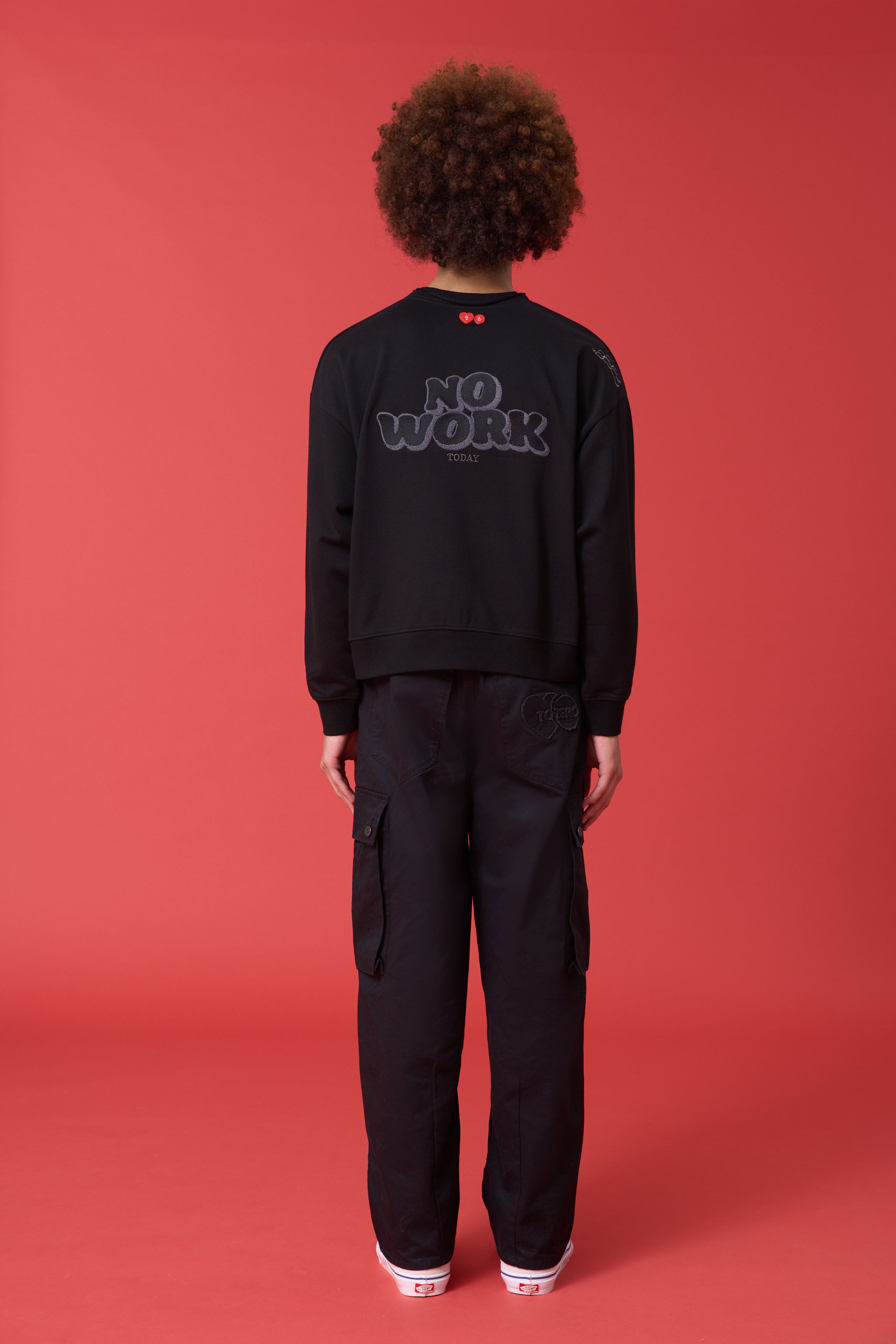 'zzZ... NO WORK TODAY' EMBROIDERY CREWNECK SWEATSHIRT