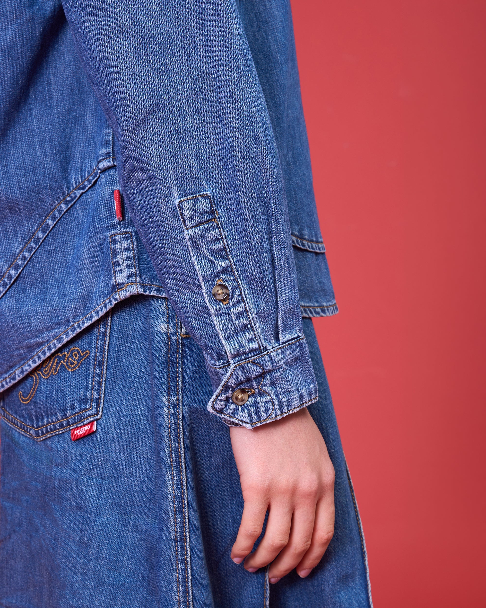 'THE DOUBLE-DECKER' DENIM SHIRT (WASHED BLUE)