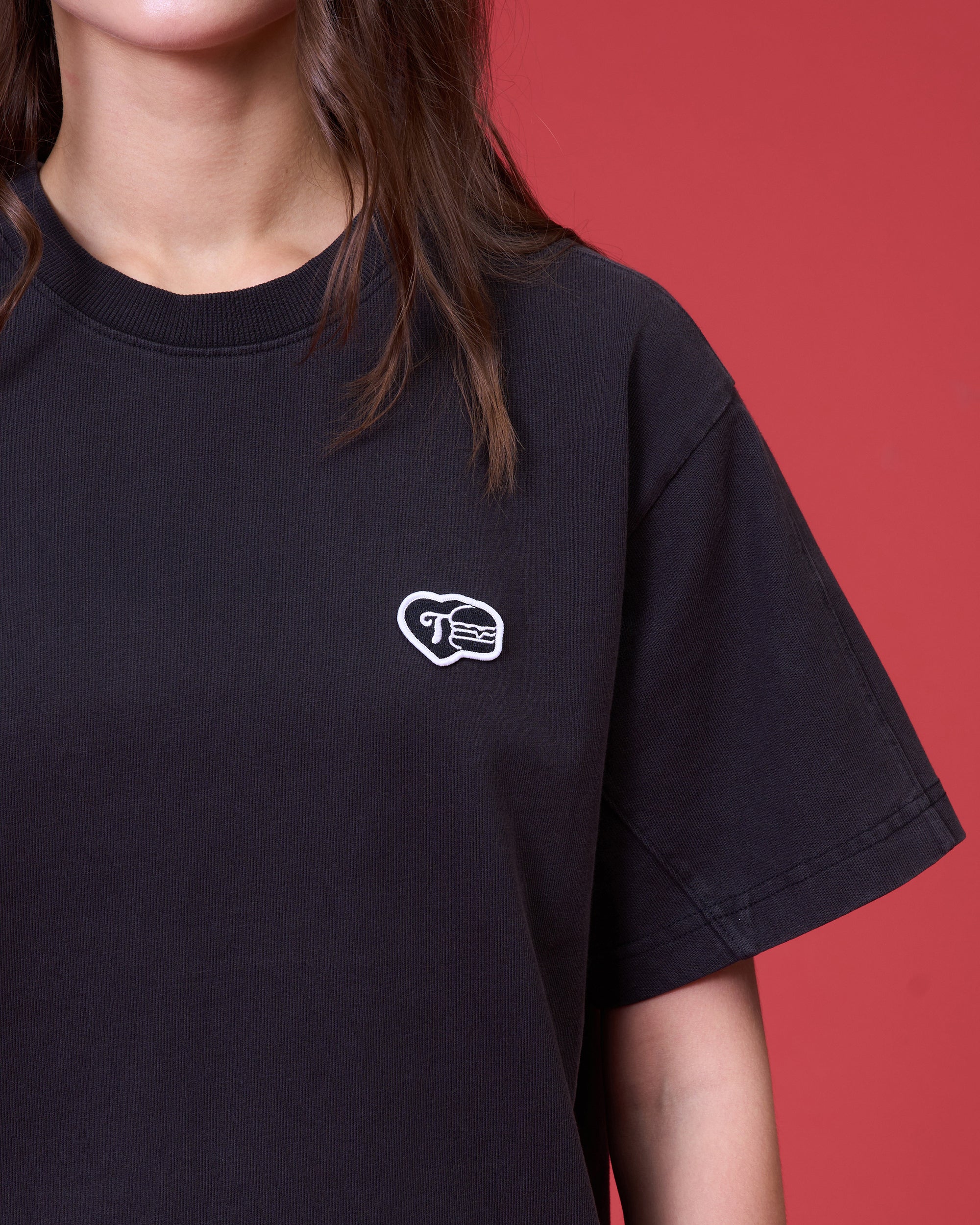 'LIFE IS BETTER WITH BURGER' T-SHIRT (WASHED BLACK)