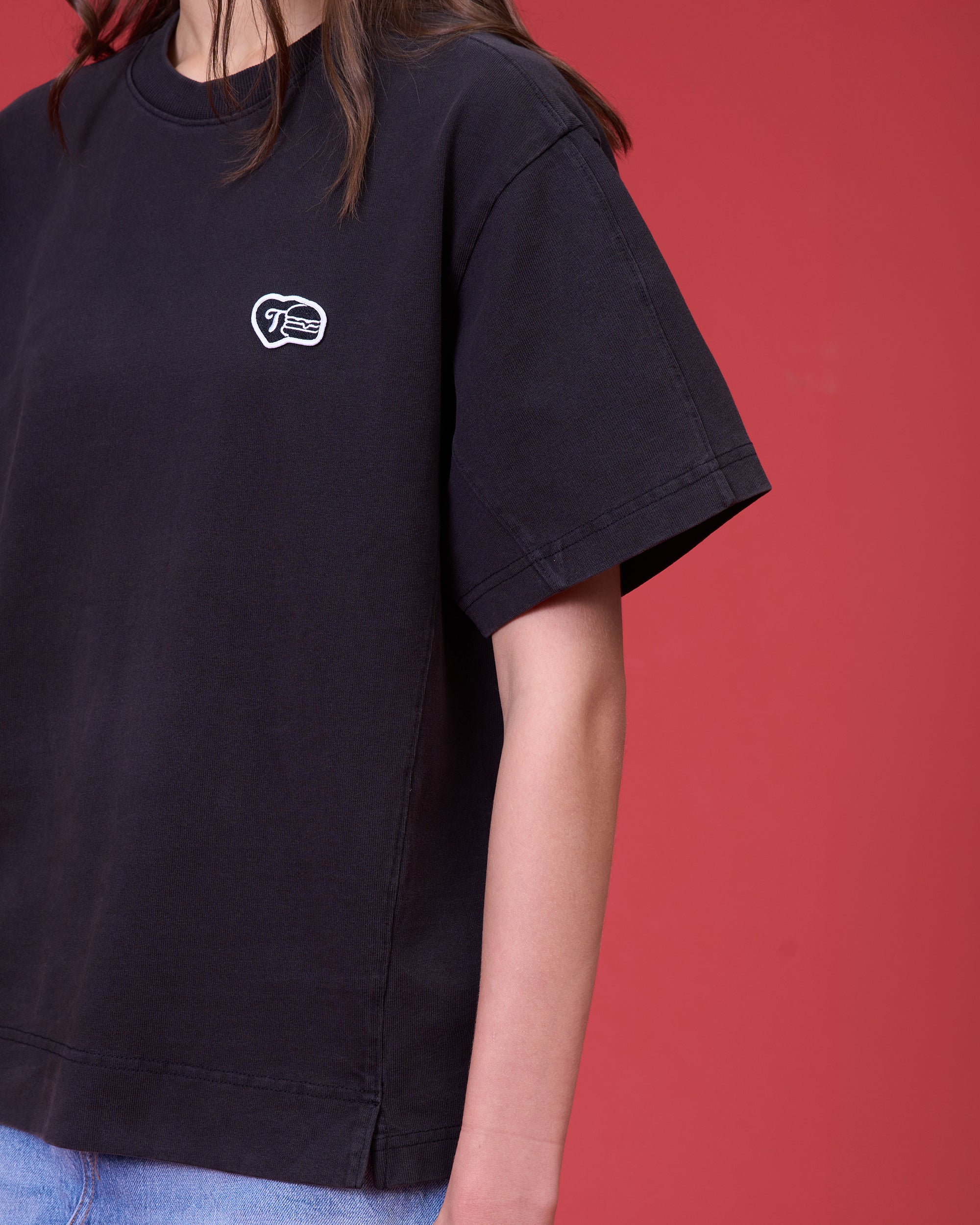 'LIFE IS BETTER WITH BURGER' T-SHIRT (WASHED BLACK)