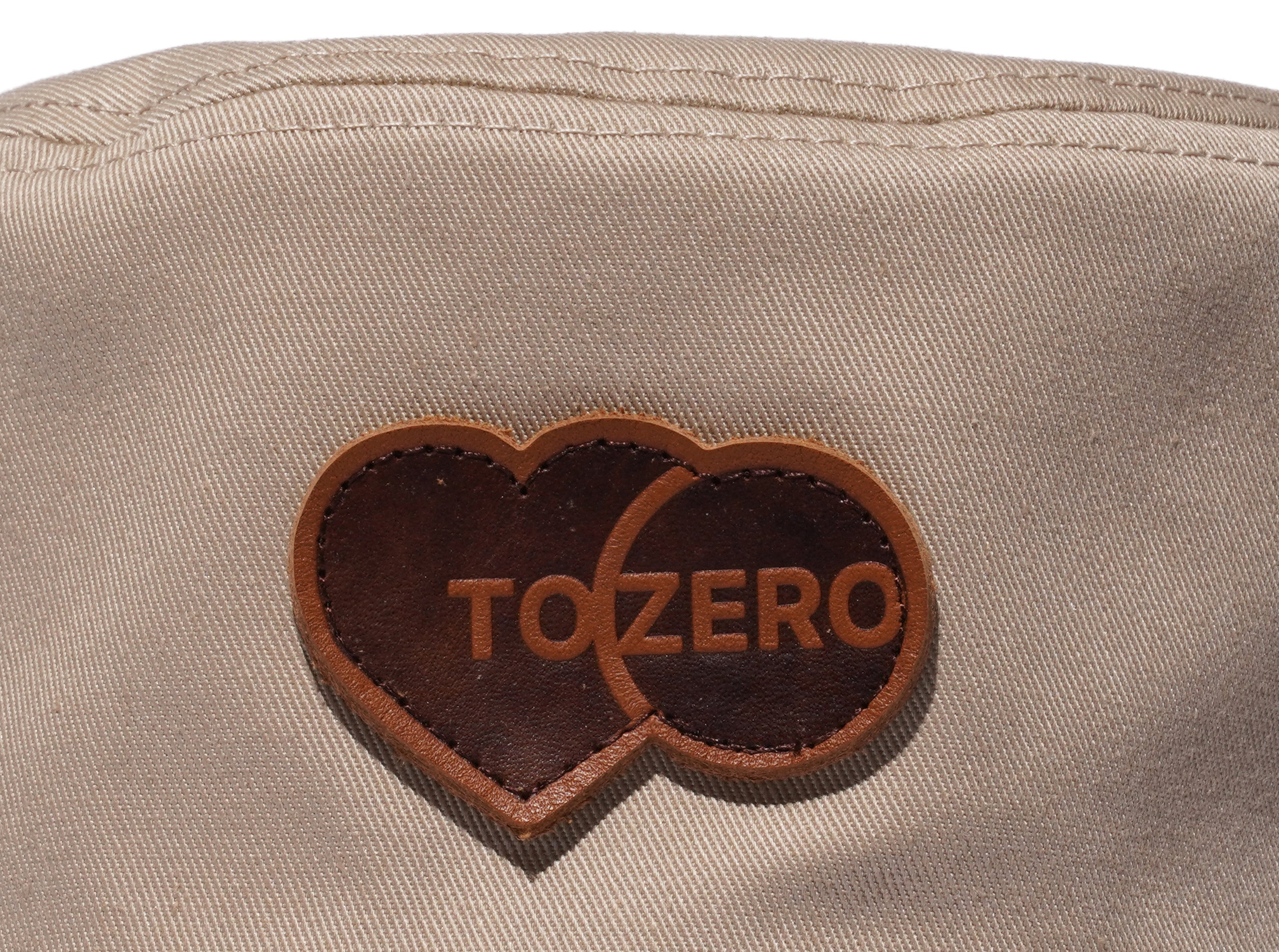 'TO ZERO' Leather Patch Bucket Hat