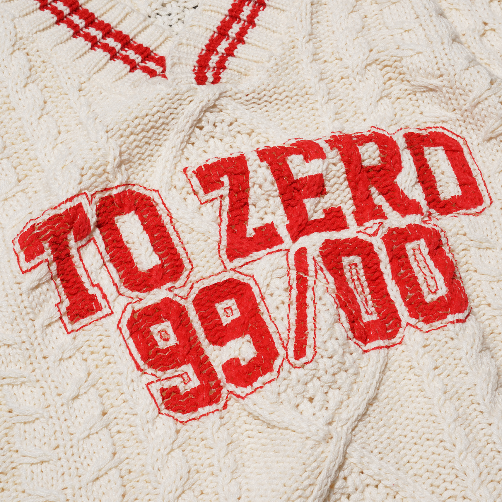 “TO ZERO 99/00” 印花扭紋針織背心