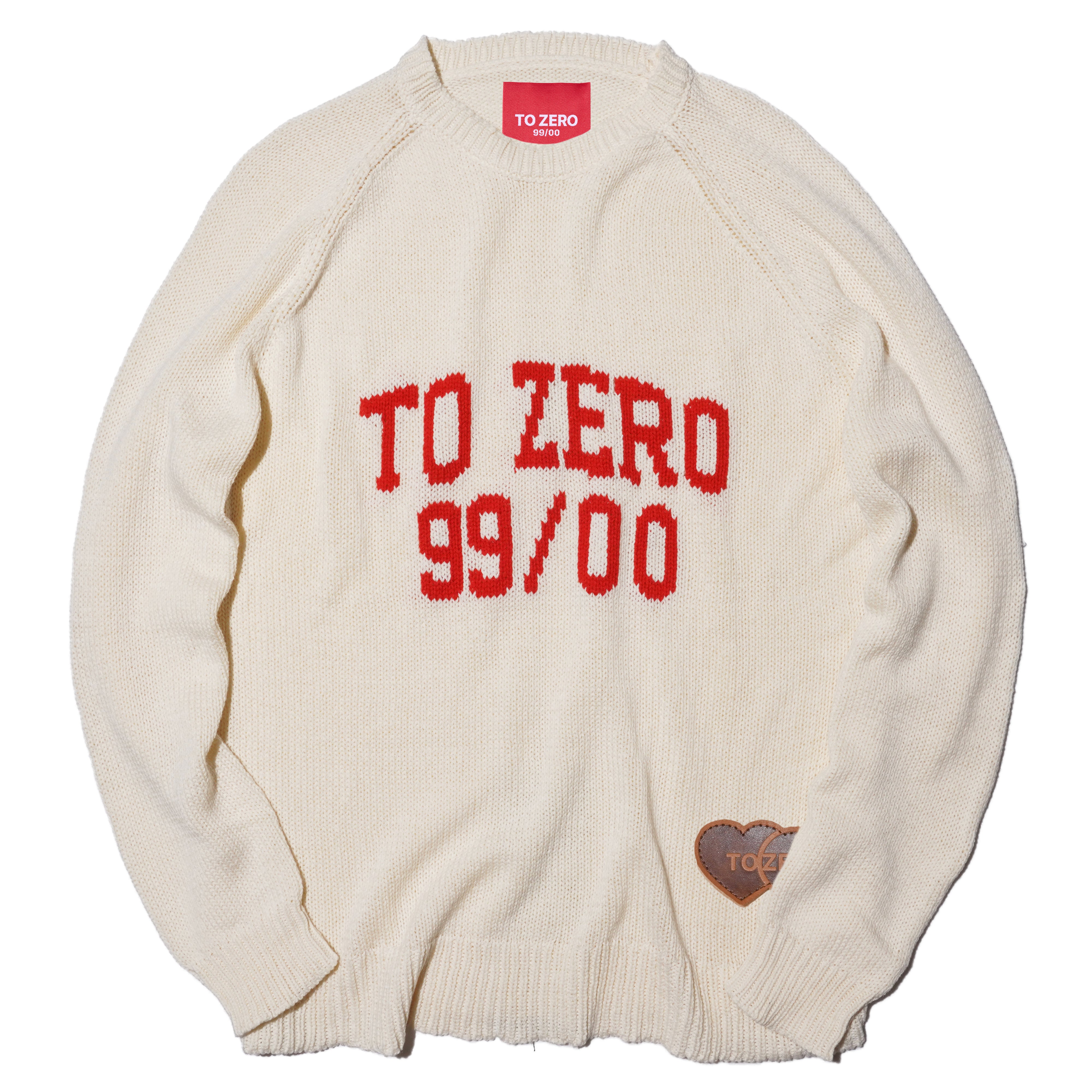 'TO ZERO 99/00' 嵌花針織套頭衫