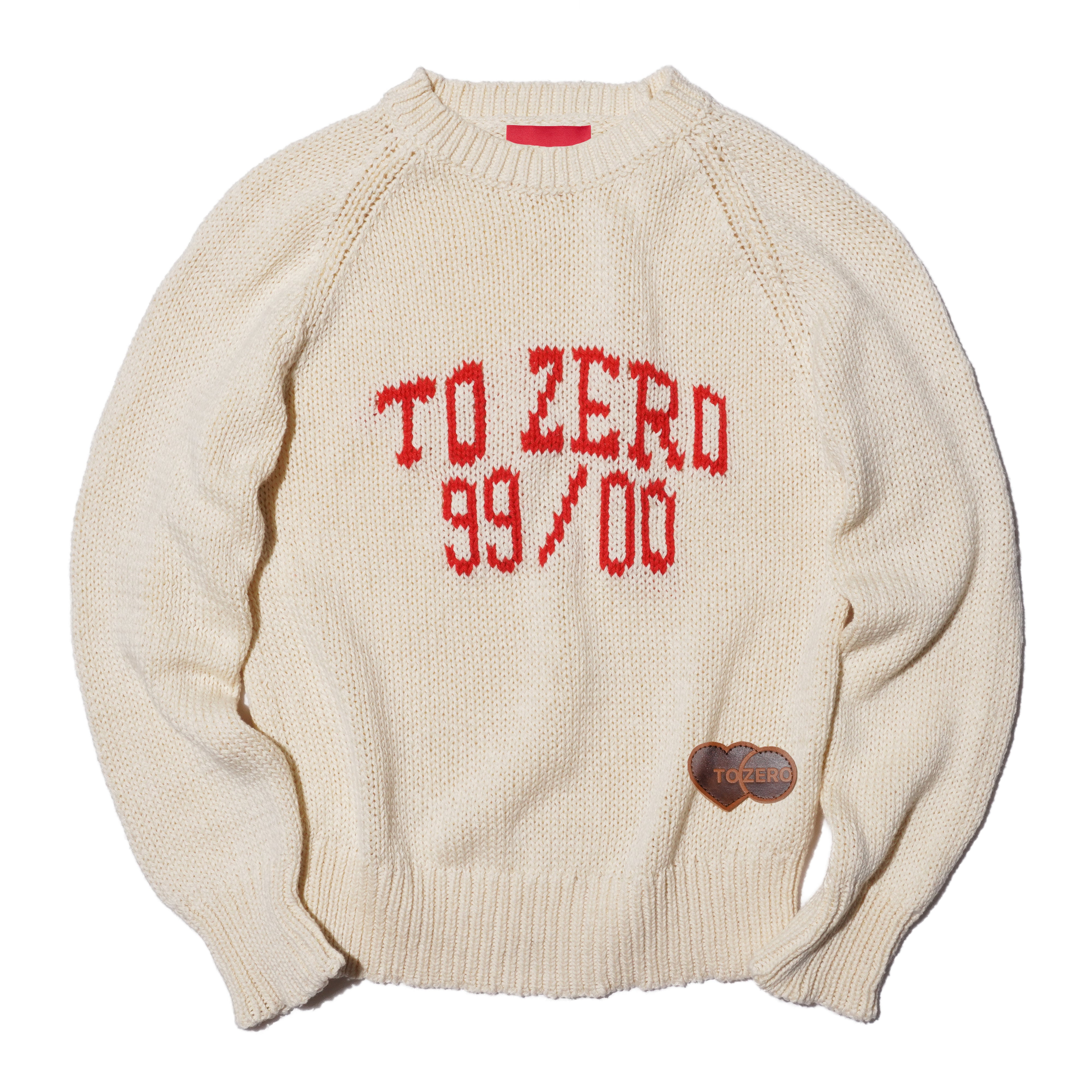 ‘TO ZERO 99/00’ 兒童嵌花針織套頭衫