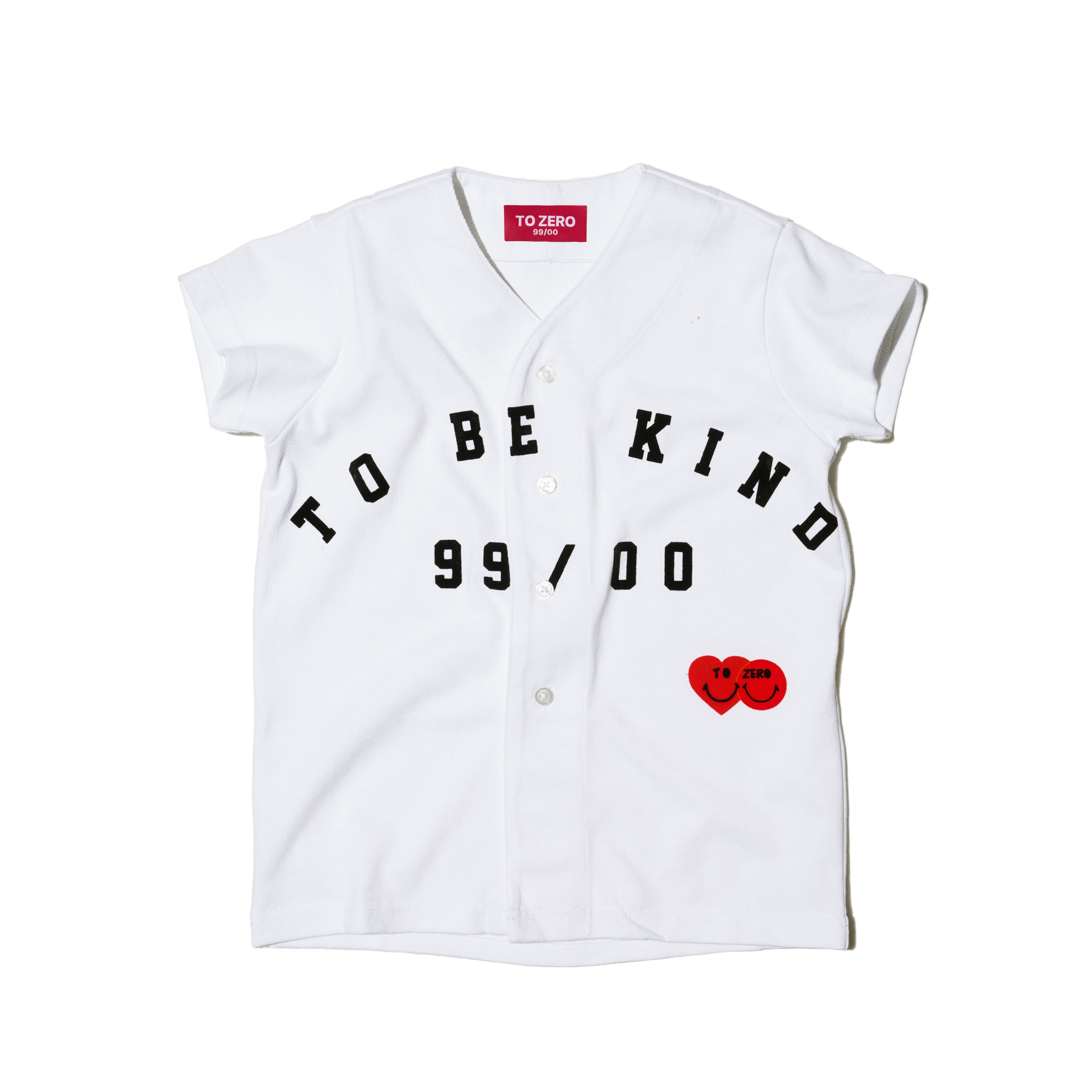 ‘TO BE KIND’ 兒童植絨印花棒球T恤 