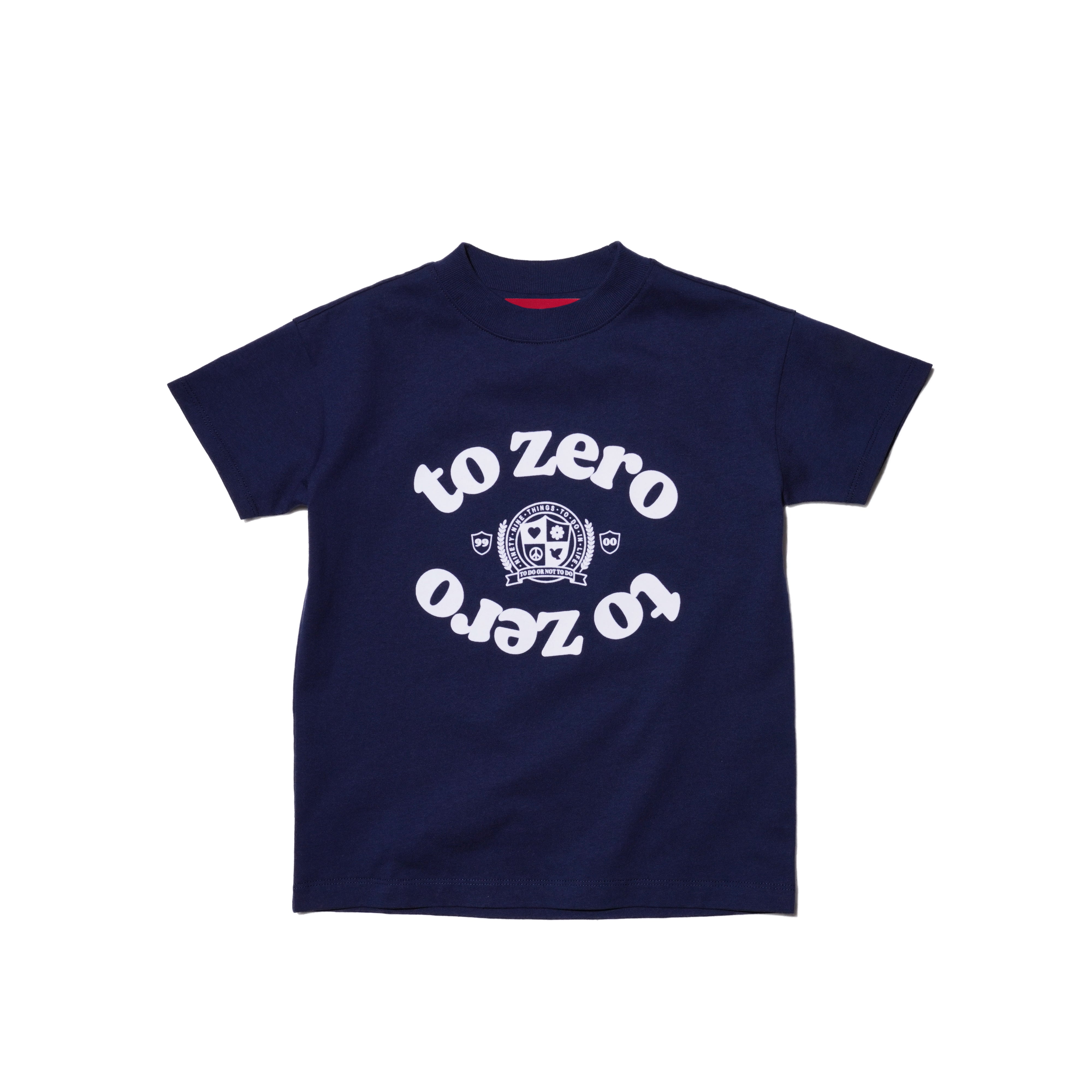 'TO ZERO 學院徽章' 兒童植絨印花T恤