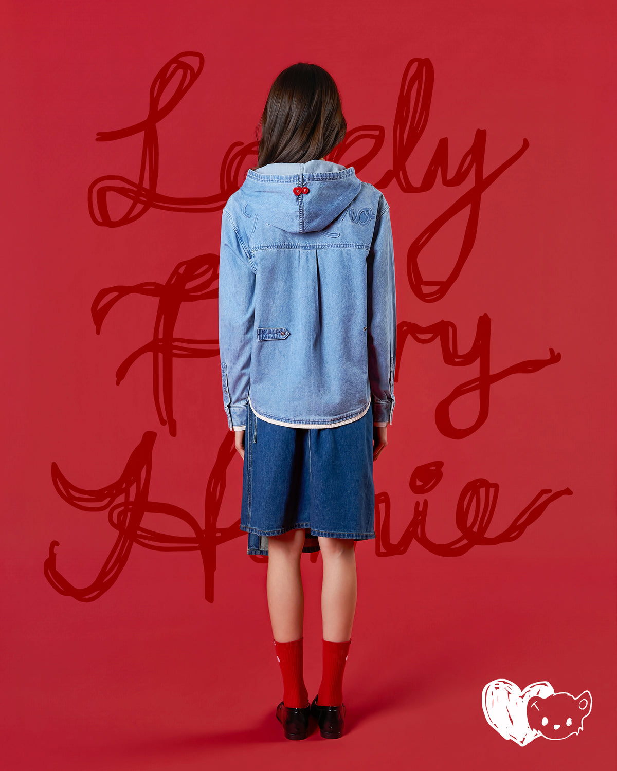 'PAW-FIT OF THE DAY' HOODED SHIRT (WASHED BLUE)
