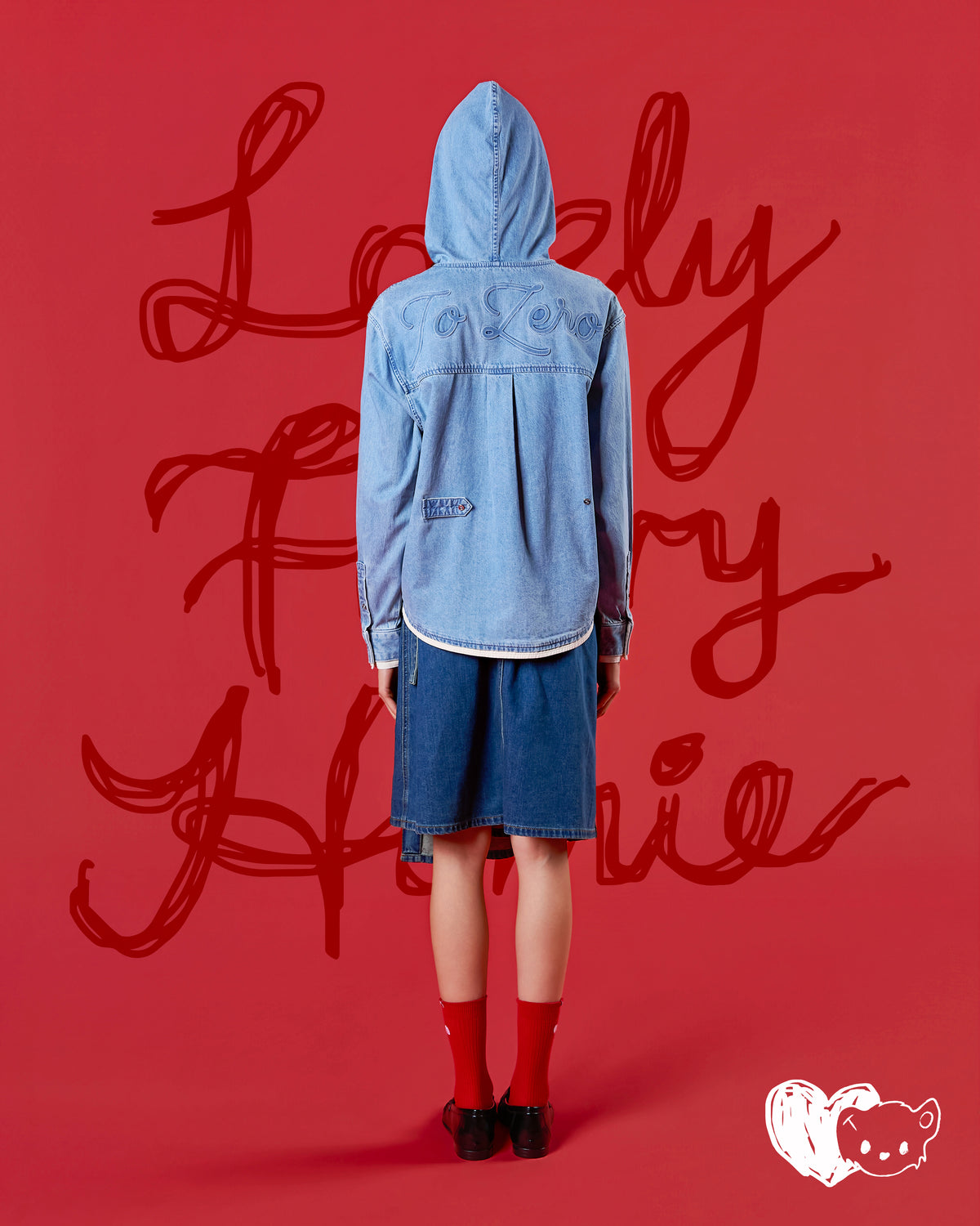 'PAW-FIT OF THE DAY' HOODED SHIRT (WASHED BLUE)