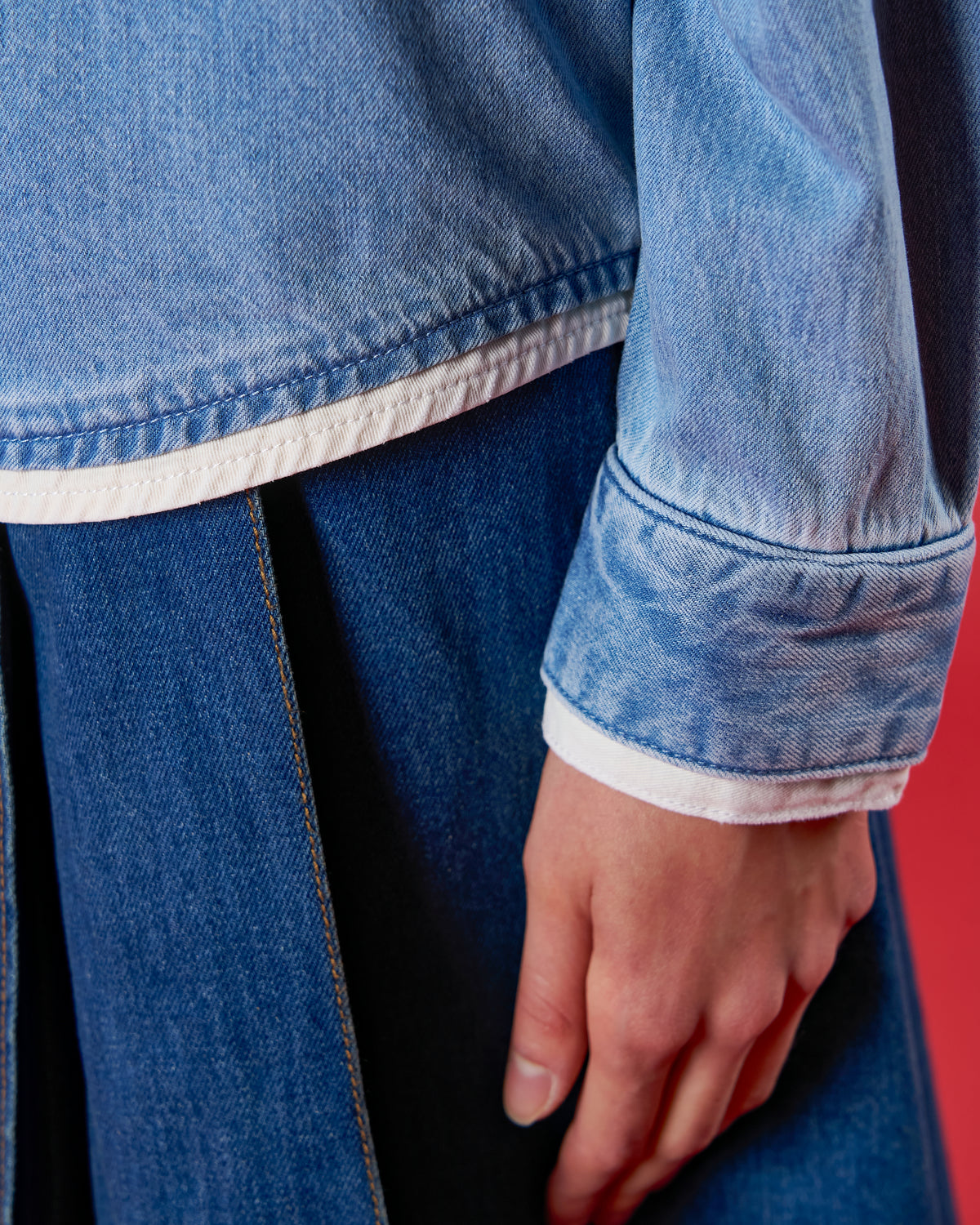 'PAW-FIT OF THE DAY' HOODED SHIRT (WASHED BLUE)