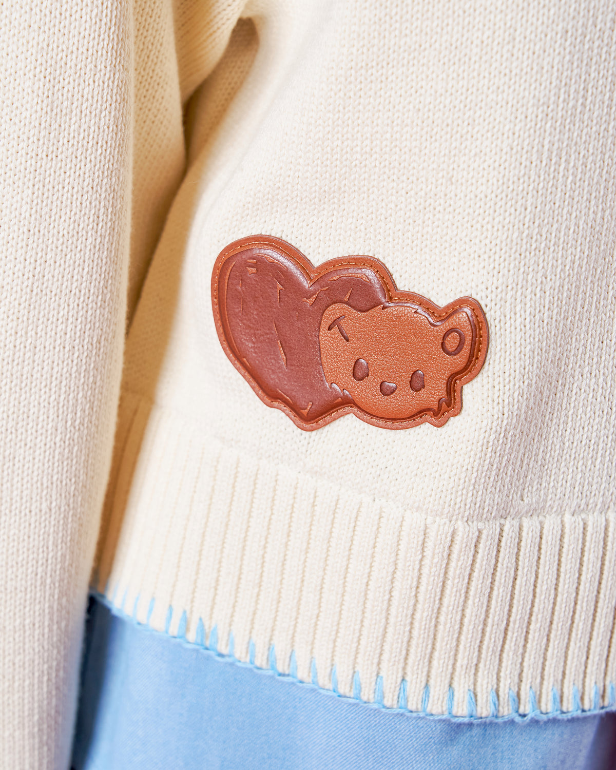 'FURZY COZY KOTO' LAYERED KNIT SWEATER (CREAM)