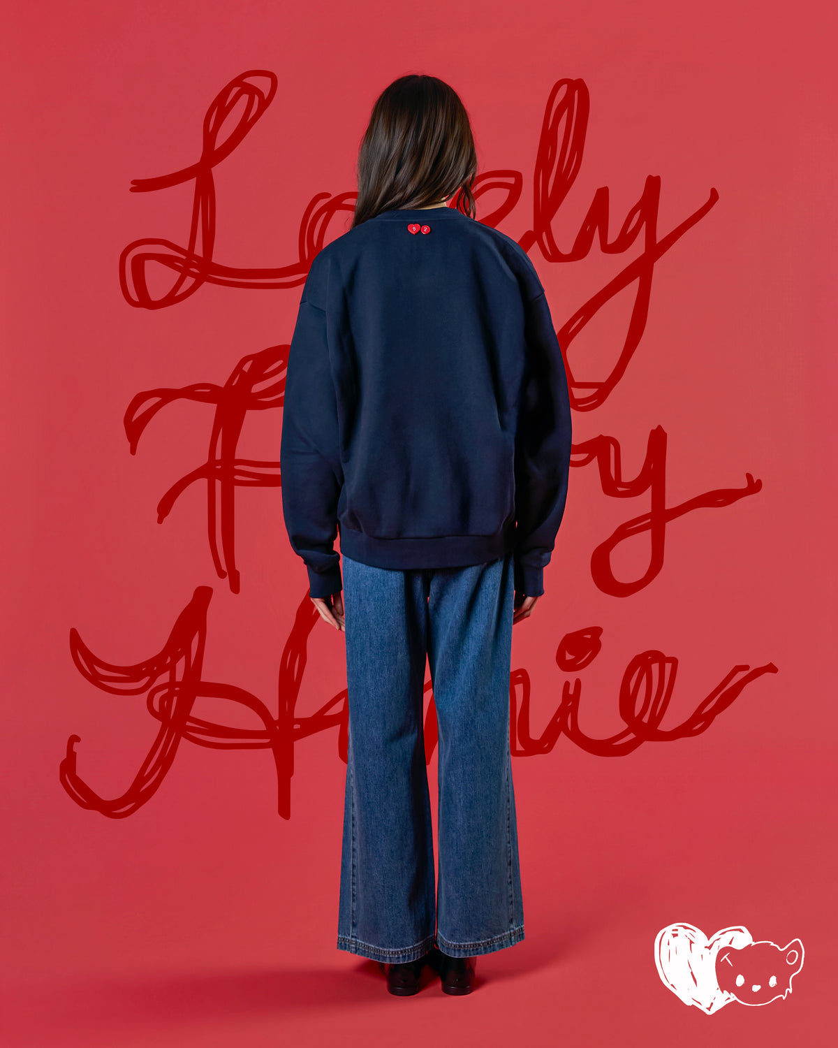 'FUR-KY ZOOMIES' ZIP-UP SWEATSHIRT (NAVY)