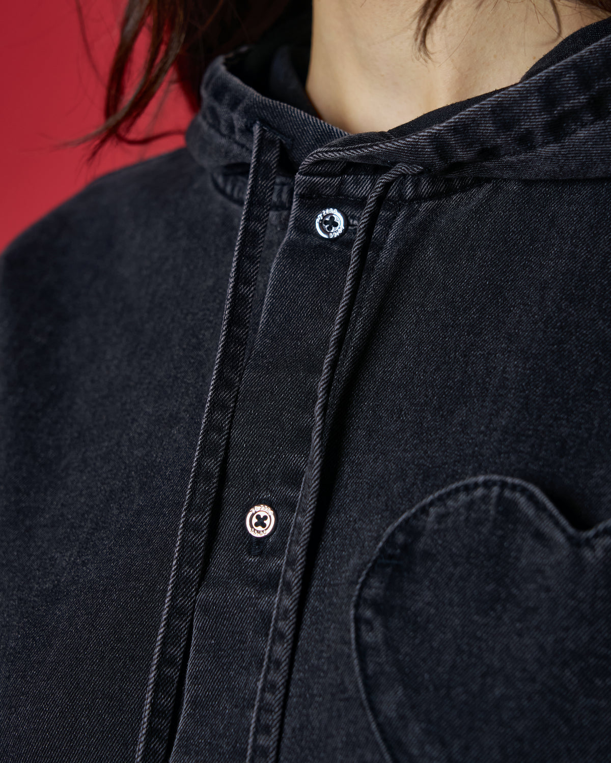 'PAW-FIT OF THE DAY' HOODED SHIRT (WASHED BLACK)
