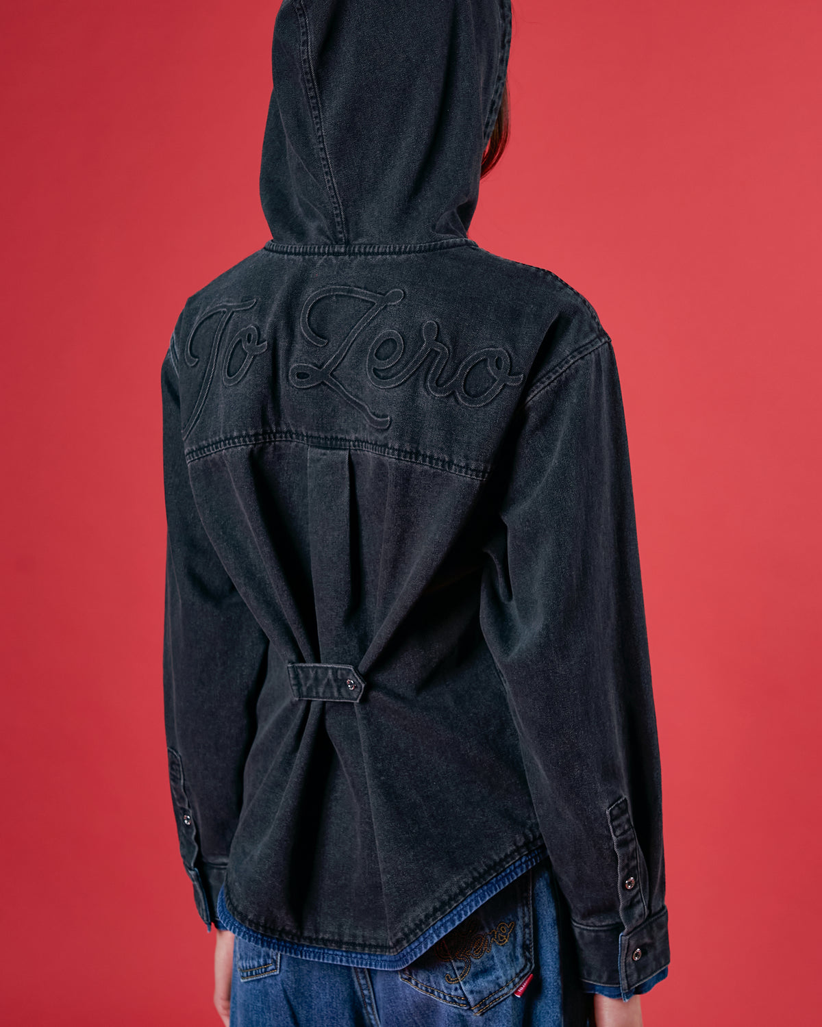 'PAW-FIT OF THE DAY' HOODED SHIRT (WASHED BLACK)