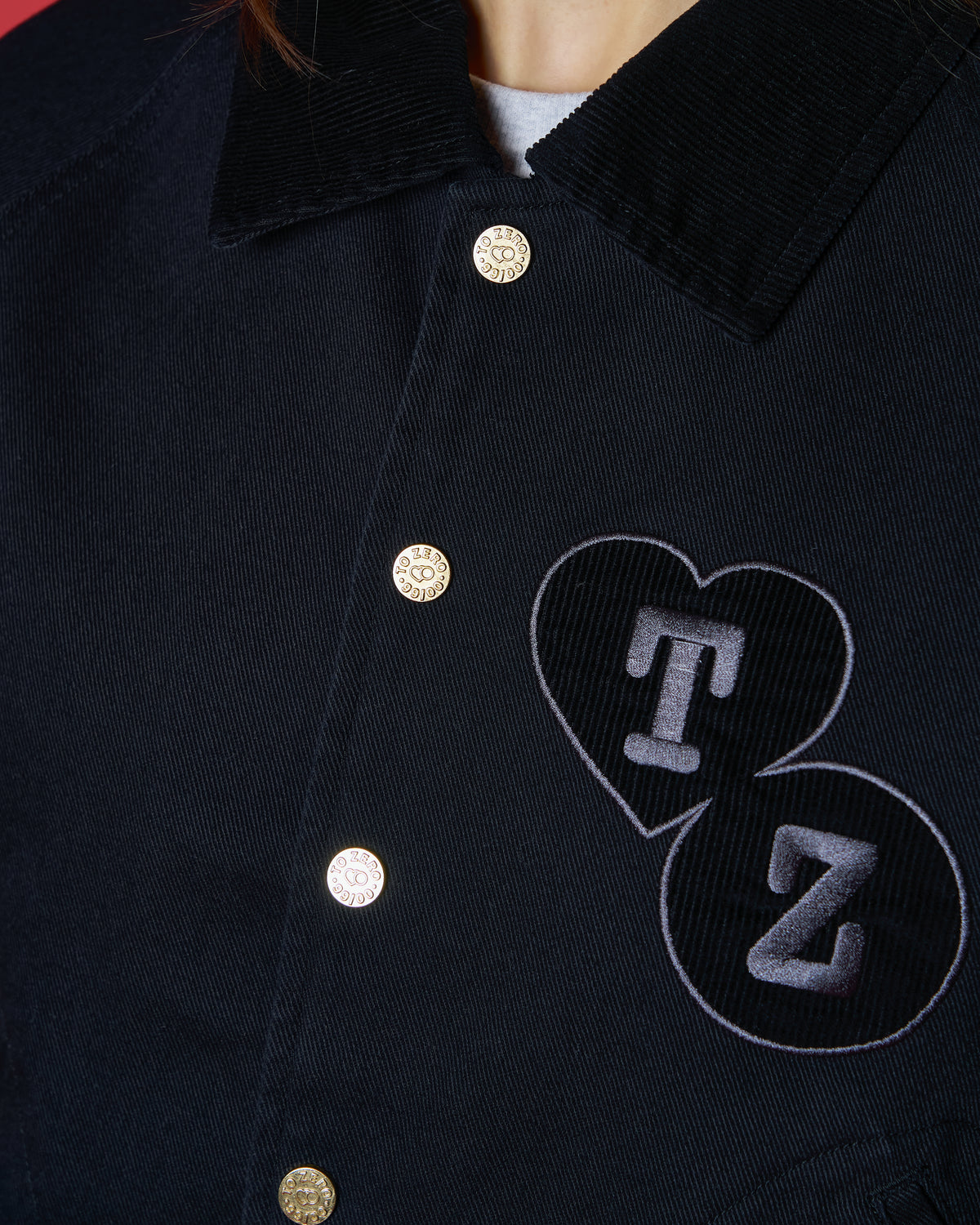 'LOVELY FURRY HOMIE' VARSITY JACKET (BLACK)