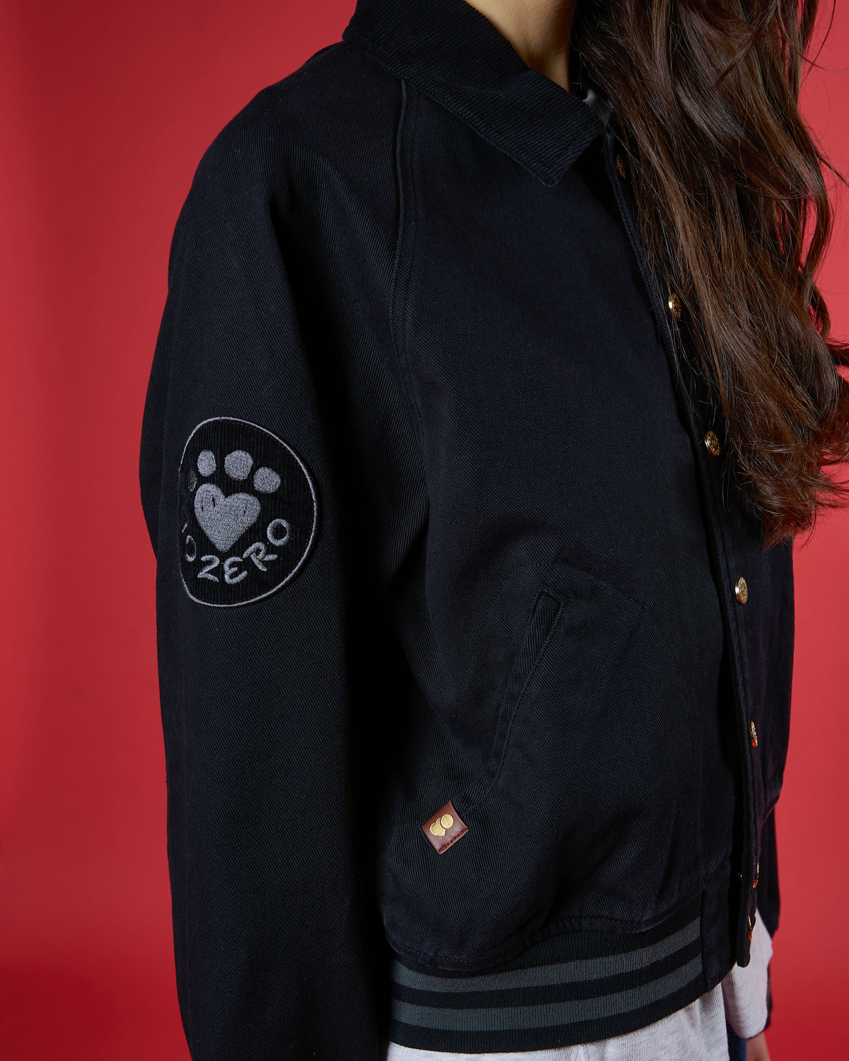 'LOVELY FURRY HOMIE' VARSITY JACKET (BLACK)