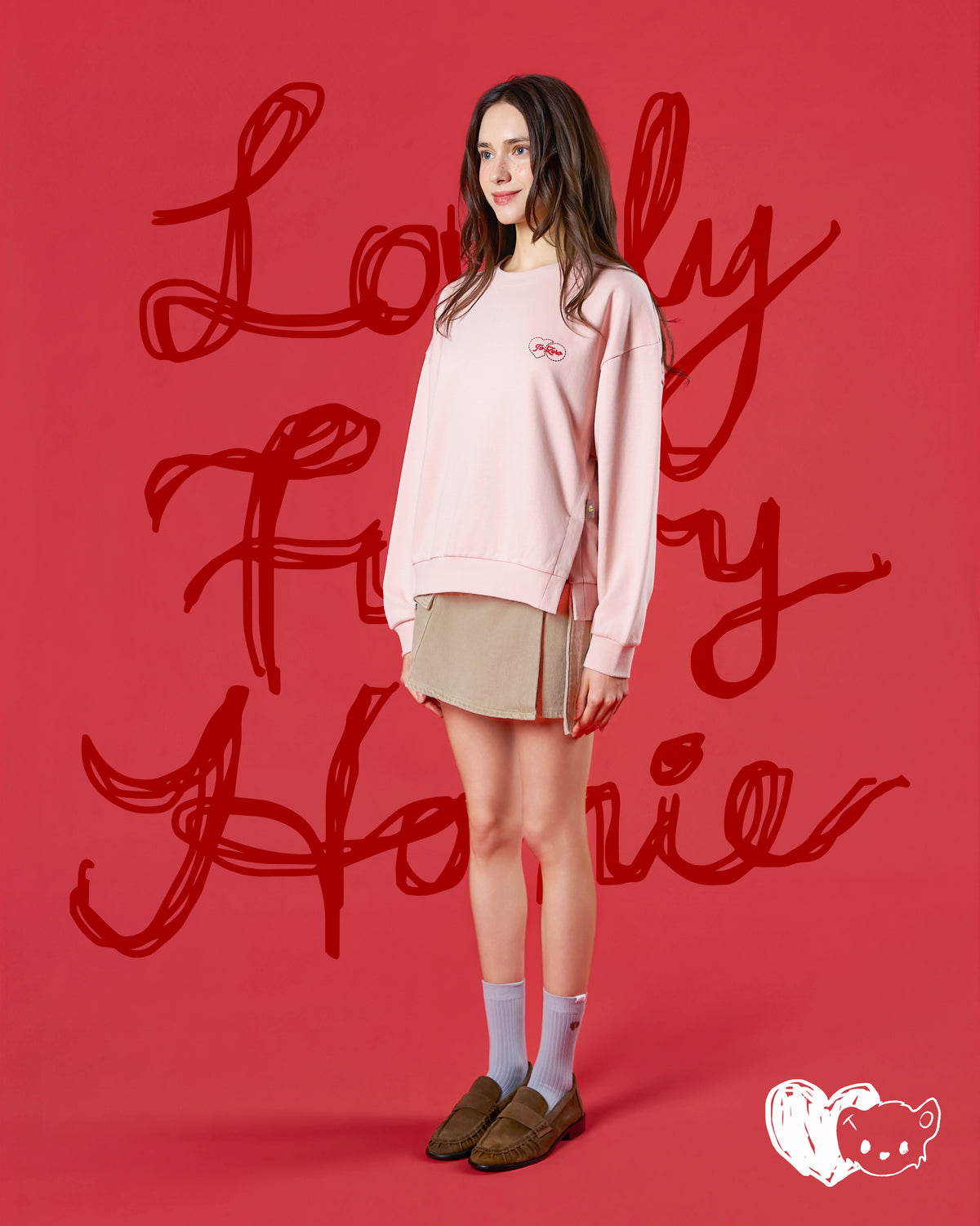 'MY HOMEY SIDEKICK' CREWNECK SWEATSHIRT (PEACH)