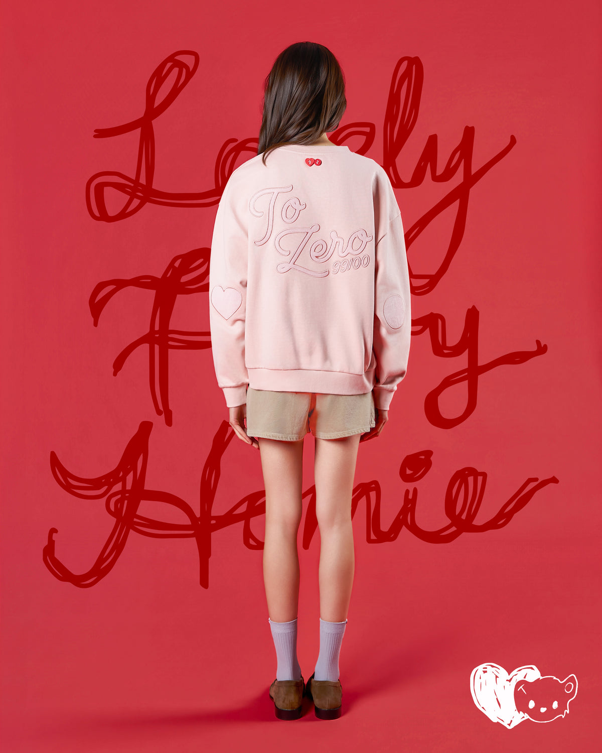 'MY HOMEY SIDEKICK' CREWNECK SWEATSHIRT (PEACH)