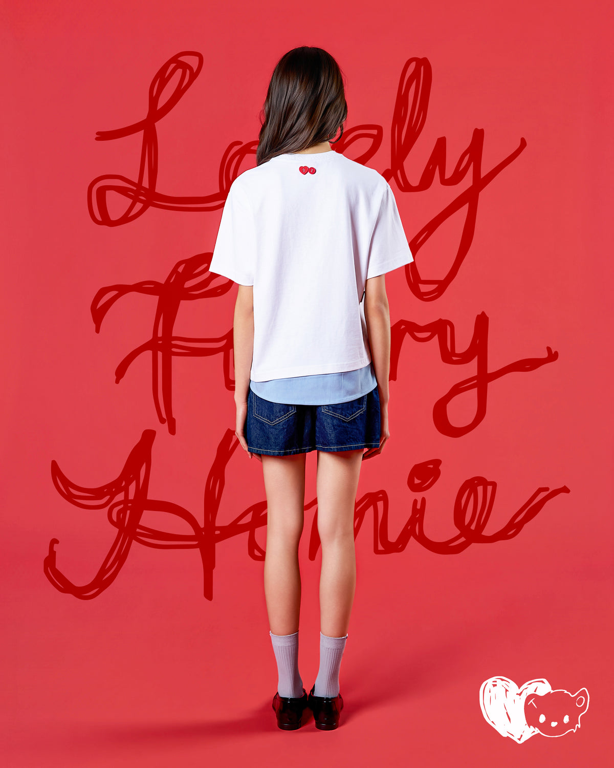 'TZ FUR-IENDLY HOMIE' LAYERED T-SHIRT (WHITE)